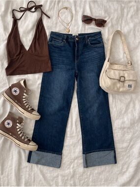 Kut from the Kloth Dark Blue Straight-Leg Jeans